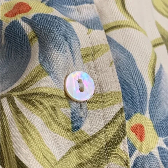 Kate Hill 100% Silk Gorgeous Floral Pattern Tropical Print Top 3X - Picture 5 of 5